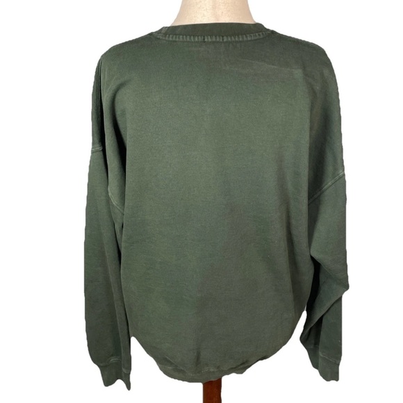 Brandy Melville John Galt New York Crewneck Sweatshirt Womens One Size Green - Picture 3 of 6